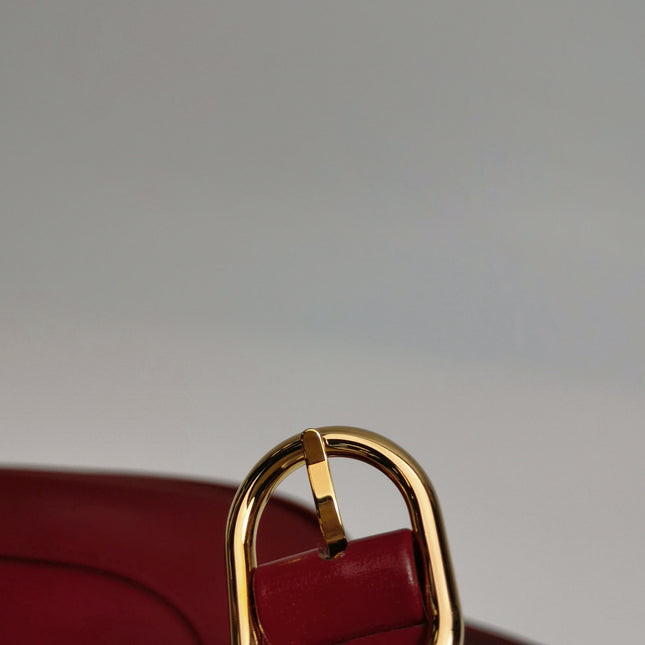 Gucci Jackie 1961 Red Burgundy Leather Bag Small Shoulder Bag