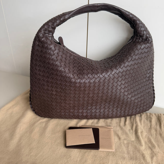 Bottega Veneta Hobo Bag Large Milk Chocolate Brown Lambskin leather 47cm-Luxbags