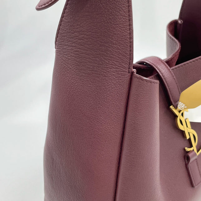 Yves Saint Laurent YSL Le 5 A 7 Hobo Small Burgundy Calfskin Shoulder Bag