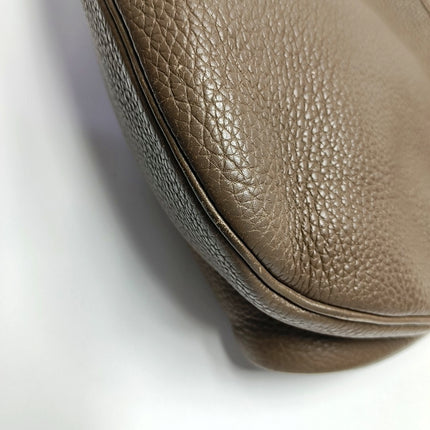 Hermes Gao Étoupe Dark Grey Clemence Leather Hobo Shoulder Bag 2008