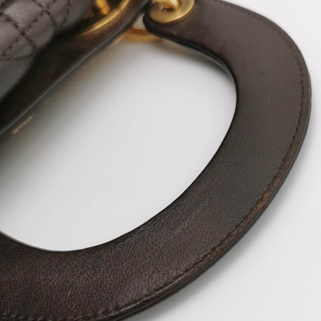 Sold Lady Dior Mini Handbag Pony-style Calfskin Leather Leopard Print