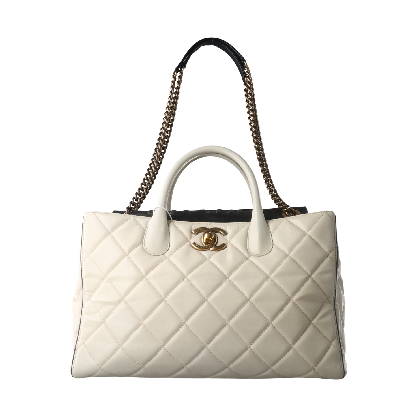 Chanel Portobello Tote White Calfskin Leather, 2012-2013-Luxbags