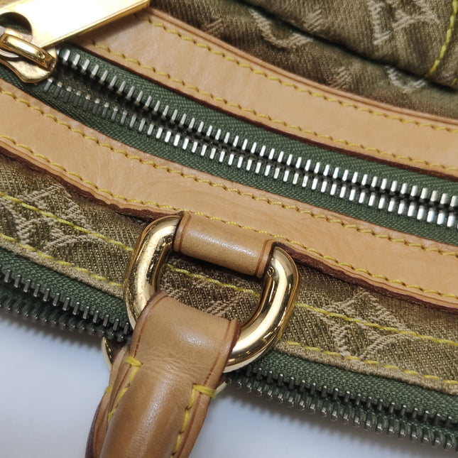 Louis Vuitton Green Denim Neo Speedy Boston Bag