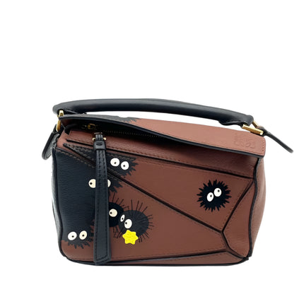 Loewe x Studio Ghibli Collection Susuwatari Mini Puzzle Brown Crossbody Bag