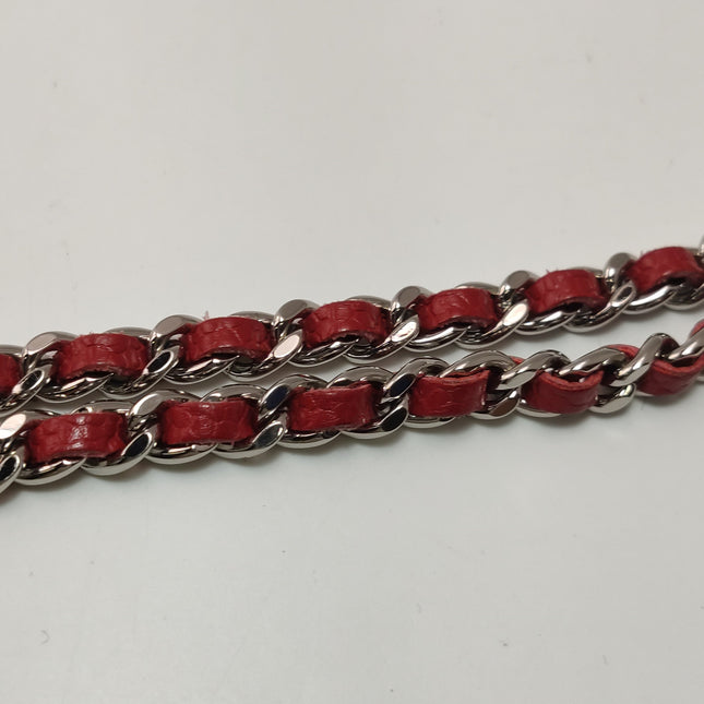 Chanel Wallet on Chain WOC Double CC Red Caviar Leather