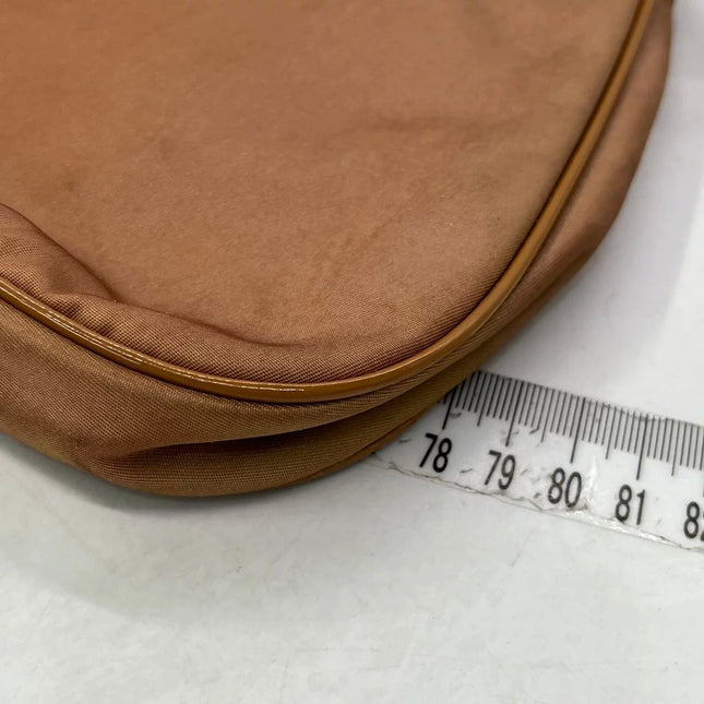 Prada Cleo Caramel Brown Nylon Shoulder Bag