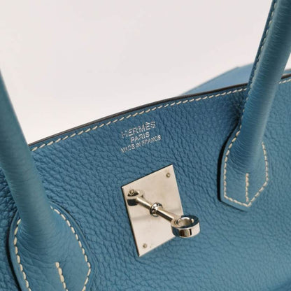 Hermes Birkin 35 Blue Jeans Calfskin Leather Silver-tone Palladium Hardware 2013