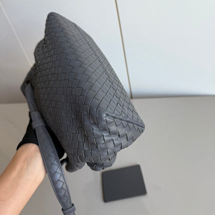 Sold Bottega Veneta Garda Bag Small Grey Intrecciato Leather 25cm
