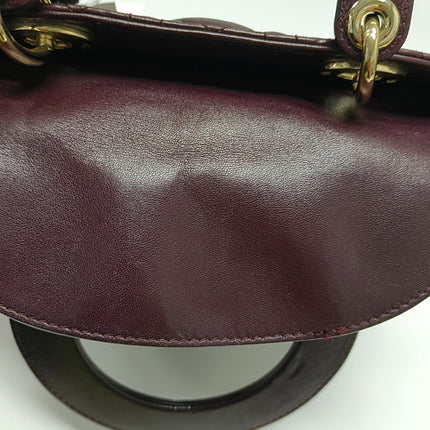 Lady Dior Small My Abcdior Purple Lambskin Cannage Leather Gold Hardware