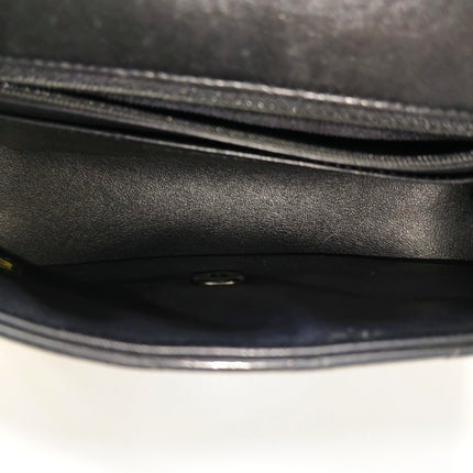 Chanel Classic Flap Mini 2014 Black Lambskin Camellia Charms Silver Hardware