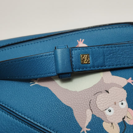Loewe x Spirited Away Studio Ghibli Collection Puzzle Small Blue Crossbody Bag