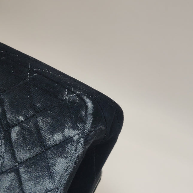 Chanel Classic Flap Medium Black Velvet Gold Hardware, 2014-2015