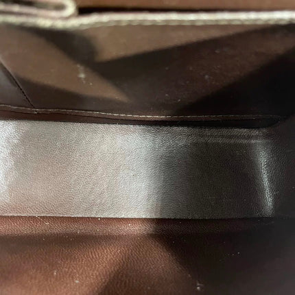 Chanel Classic Flap Rare Vintage Medium Brown Lambskin Leather 24k Gold Hardware 1989-1991