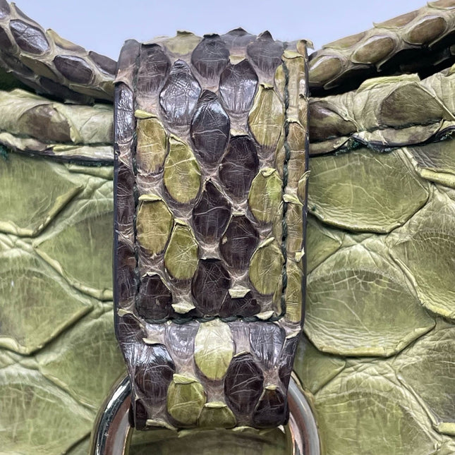 Gucci Jackie Green Python Leather Rare