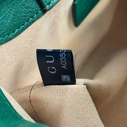 Gucci Diana Mini Green Leather Bag Bamboo Handle with Strap