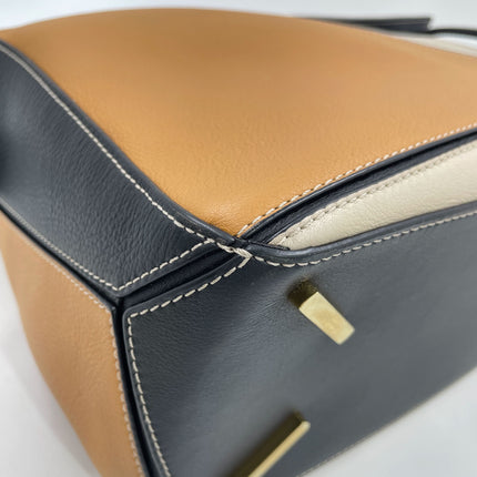 Loewe Puzzle Medium Tricolor Black Yellow Calfskin leather bag