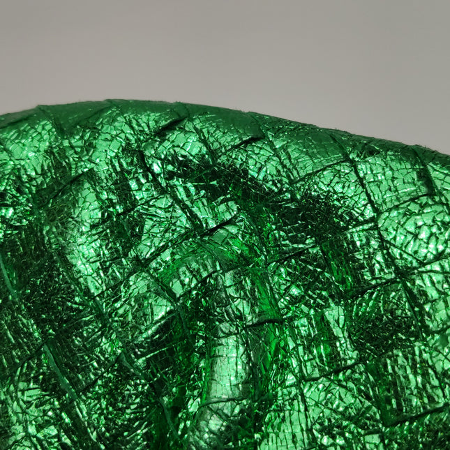 Bottega Veneta Pouch Mini Metallic Green Intrecciato Leather