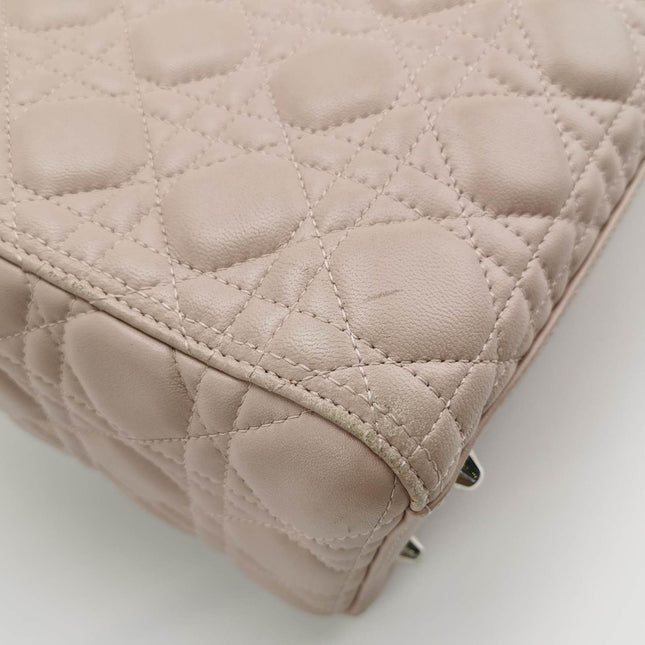 Sold Lady Dior 2012 Large Bag Pink Lambskin Cannage Leather