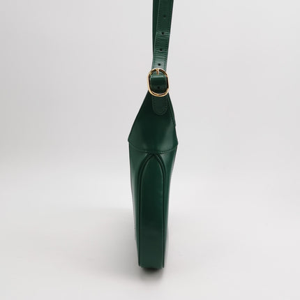 Gucci Jackie 1961 Green Leather Bag Small with Adjustable Strap