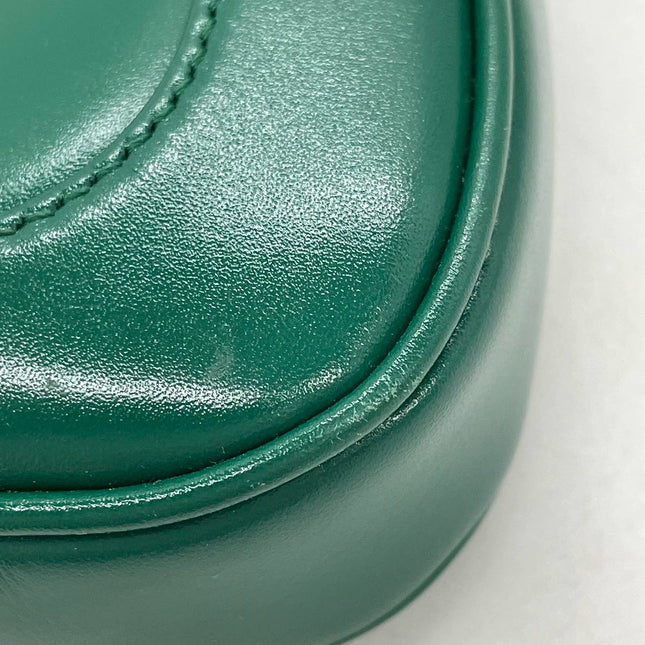 Sold Gucci Jackie 1961 Mini Handbag in Green Leather with Adjustable Strap