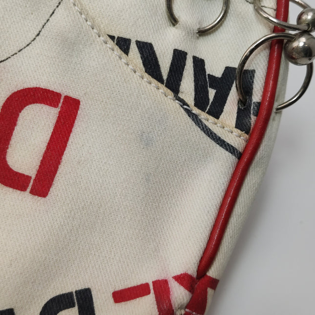 Dior Saddle Mini Classic Hardcore by John Galliano White Canvas Silver Hardware