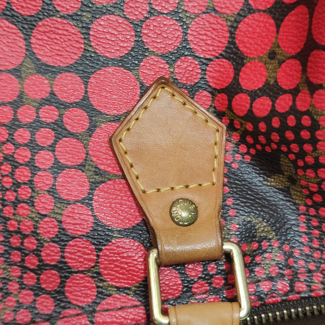 Louis Vuitton x Yayoi Kusama Limited Edition Speedy 30 Red Top Handle Bag