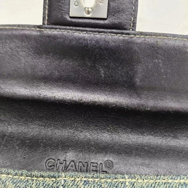Sold Vintage Chanel East West Denim Shoulder Bag