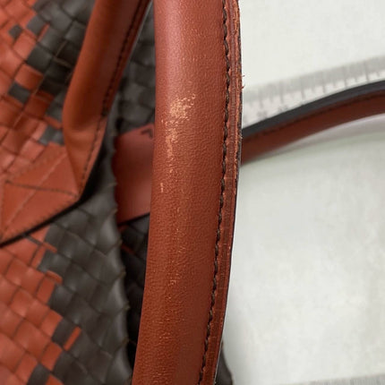 Bottega Veneta Cabat Tote Intreccio Leather Multicolor Brown Burgundy Beige 42cm