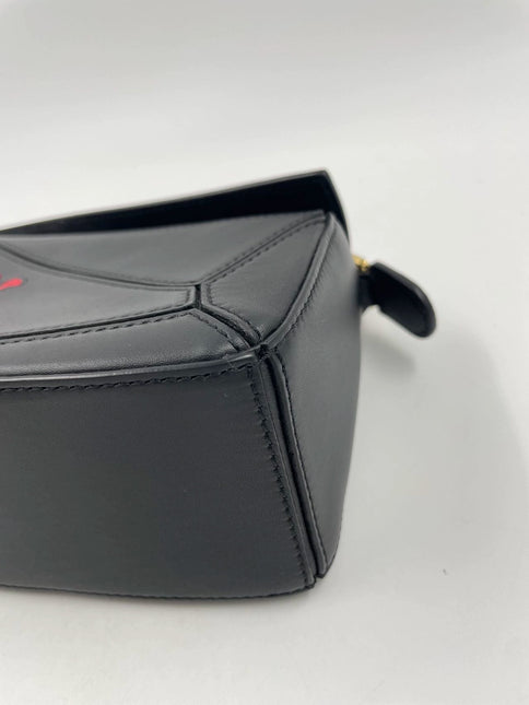 Sold Loewe x Howl's Moving Castle Studio Ghibli Collection Puzzle Calcifer Mini Black Crossbody Bag