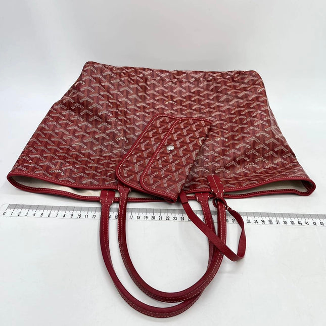 Goyard Saint Louis PM Tote Medium Red Goyardine 2017