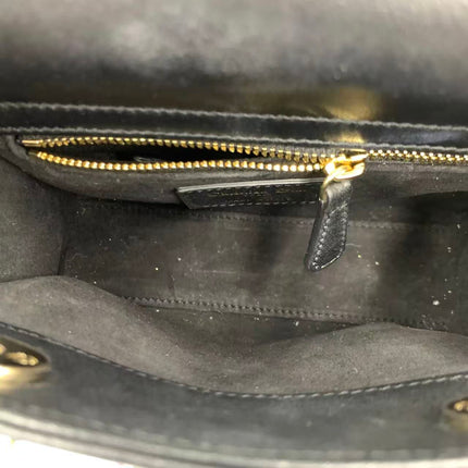 Lady Dior Mini Black Calfskin Leather with Multicolor Crystals Gold Hardware
