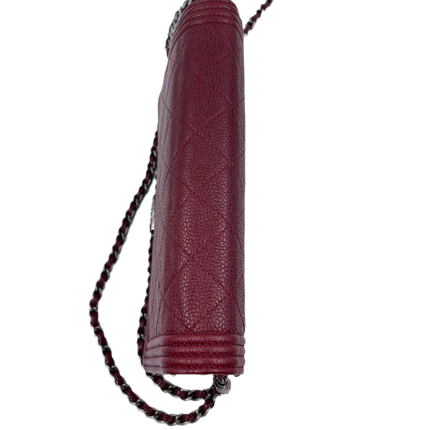 Sold Chanel Wallet on Chain Boy Half Flap Red Caviar Leather