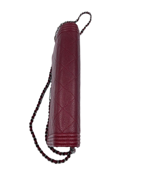 Sold Chanel Wallet on Chain Boy Half Flap Red Caviar Leather