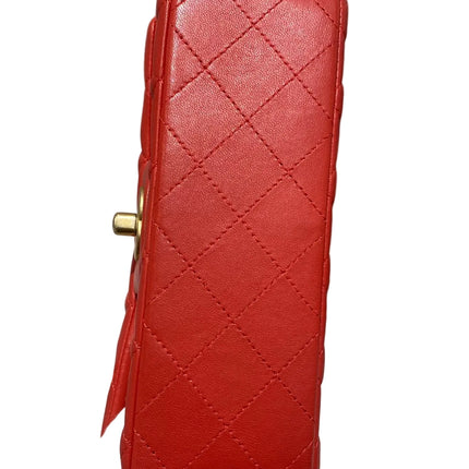 Chanel Classic Flap Mini 2019 Red Lambskin Leather Gold Hardware