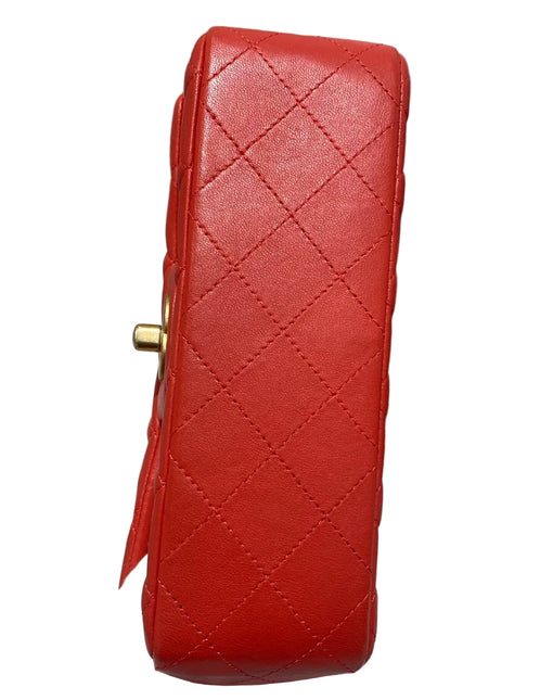 Chanel Classic Flap Mini 2019 Red Lambskin Leather Gold Hardware
