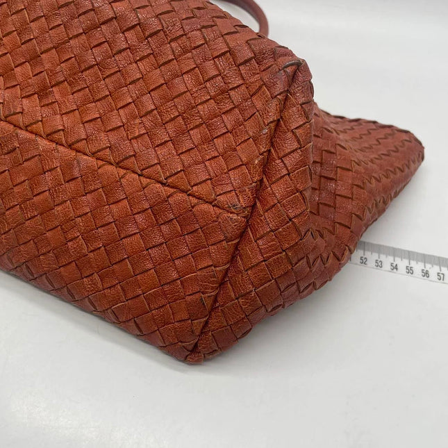 Bottega Veneta Cabat Tote Burnt Metallic Orange Intrecciato Leather 40cm