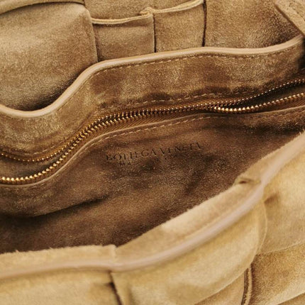 Bottega Veneta Padded Cassette Suede Leather Light Brown Beige