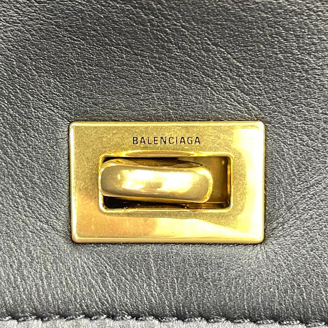 Balenciaga Rodeo Large Black Calfskin Leather Two Way Bag