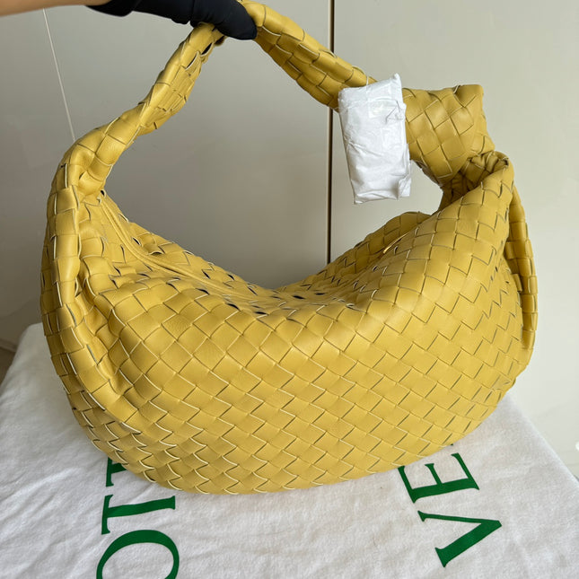 Bottega Veneta Jodie Small Yellow Lambskin Leather