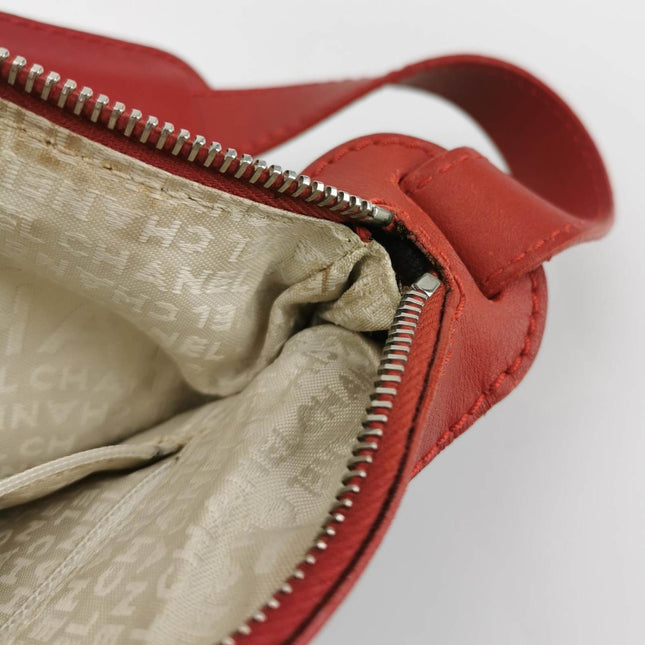 Chanel Tweed with Red Clover Charm Shoulder Bag