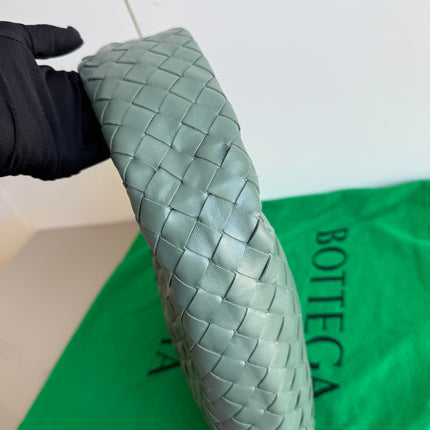 Bottega Veneta Hop Hobo Small Leather Aloe Vera Green