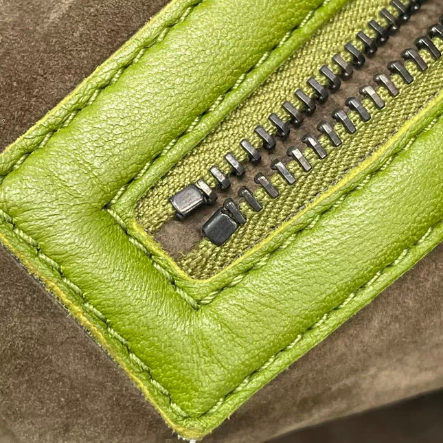 Bottega Veneta Veneta Hobo Avocado Green 45cm Lambskin Leather