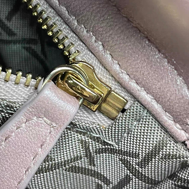 Lady Dior Mini 2016 Pearlescent Pink Lambskin Leather Gold Chain Strap
