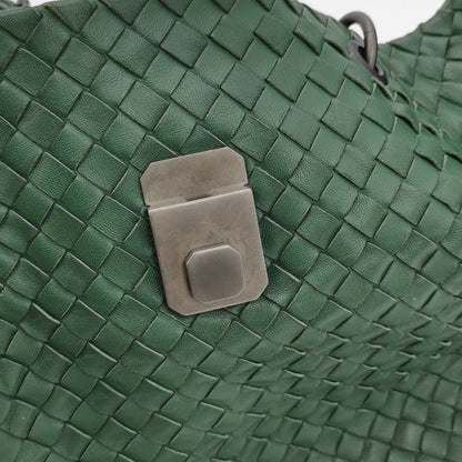 Bottega Veneta Roma Tote Intrecciato Lambskin Leather Dark Green 40cm