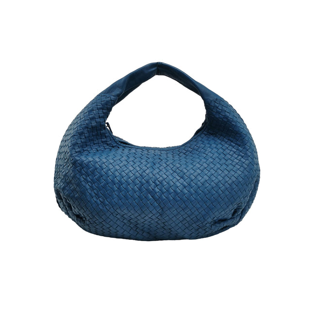 Bottega Veneta Belly Hobo Intrecciato Blue Navy Leather Maxi 50cm