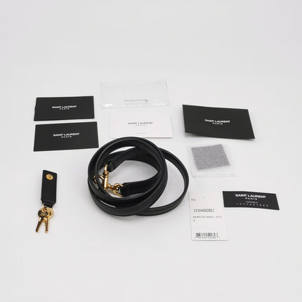 Saint Laurent Sac De Jour Small Black and White Striped Leather Handbag