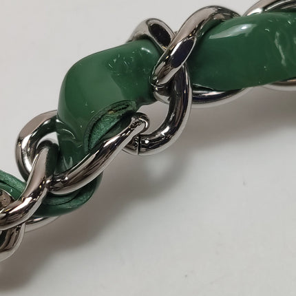 Chanel Classic Flap Rectangular Mini Green Patent Leather Silver Hardware 2016-2017