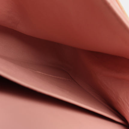 Chanel Classic Flap Medium Pink Orange Patent Leather Silver HW, 2012-2013