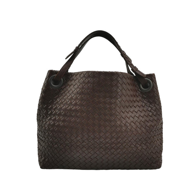 Bottega Veneta Garda Dark Brown Intrecciato Nappa Leather Large 33cm-Luxbags