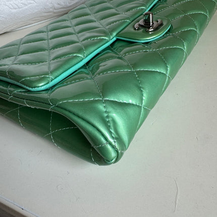 Sold Chanel Envelope Clutch with Chains 2013 Shoulder Bag Apple Green Patent Leather